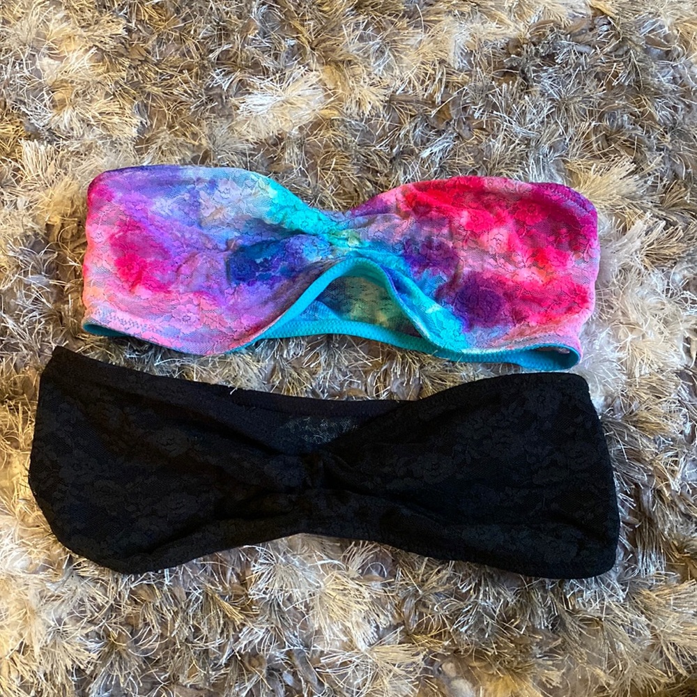 Victorias Secret Pink Lace Bandeaus